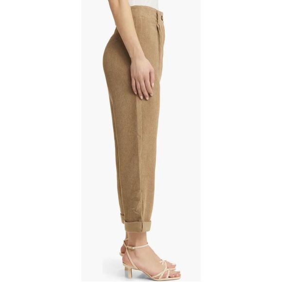 Petal & Pup Corduroy Pants Size 4 Talaren Cuffed High Waisted Crop Taupe - Picture 2 of 12